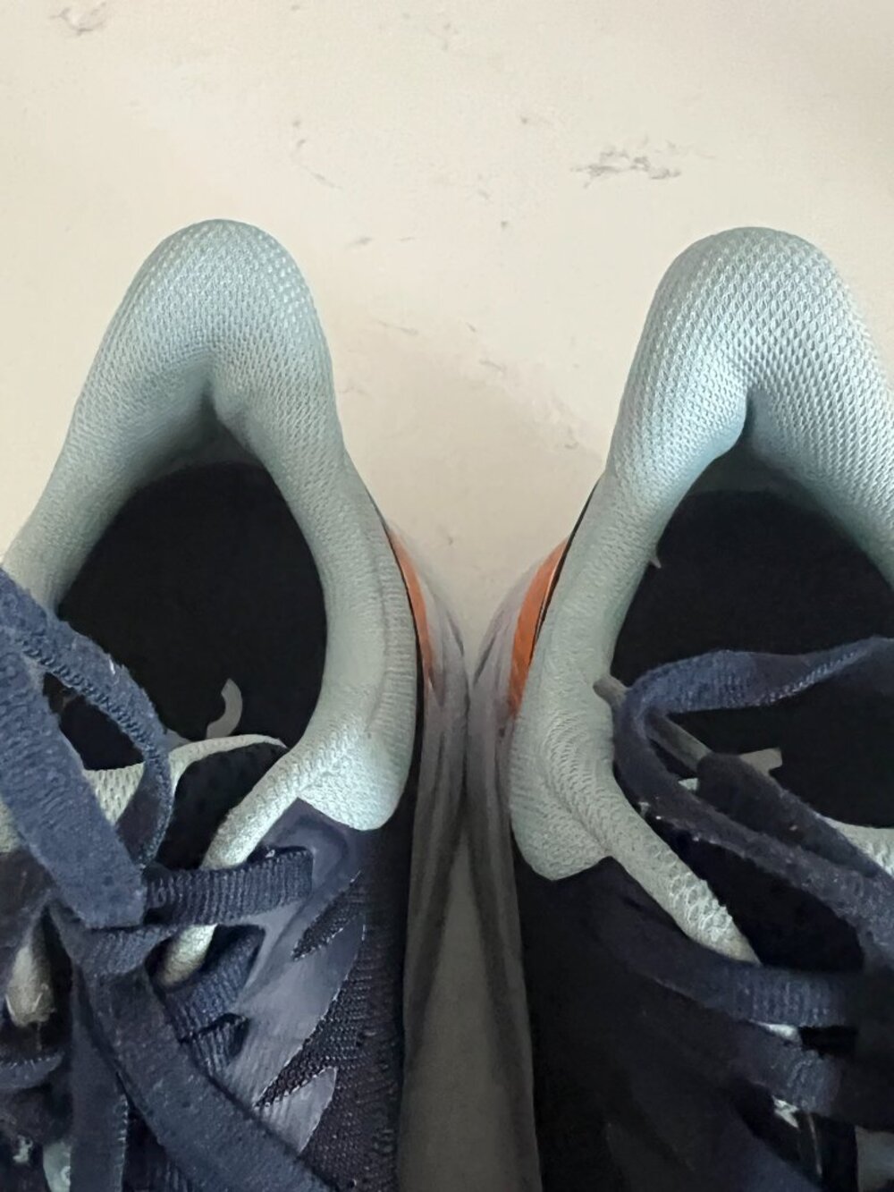 HOKA One One Clifton 7 Wide Women's US 8 D Navy Blue Orange Running Walking Shoe - Picture 9 of 10